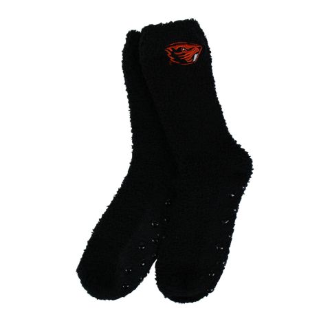 Black Beaver Fuzzy Socks