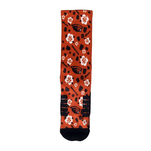 Orange Tropical Oregon State Beavers Socks