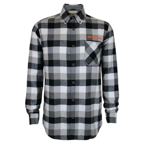 Men's Black Plaid Oregon State Flannel