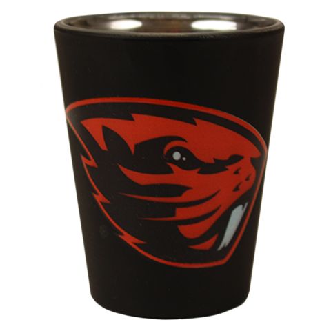 Black Shot Glass with Beaver