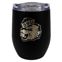 Black Curved Tumbler with Etched Benny