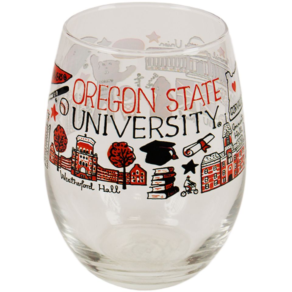 Riedel Stemless Wine Glass, Stacked Logo - Berea College Visitor