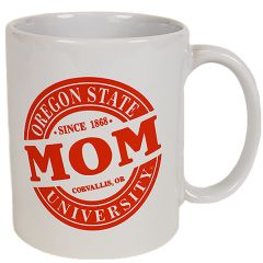 White Circle Logo Oregon State Mom Mug