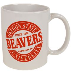 White Circle Logo Beavers Mug