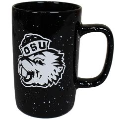Black and White Speckled Tall Camp Mug with Benny