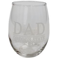 Oregon State Dad Stemless Wine Glass