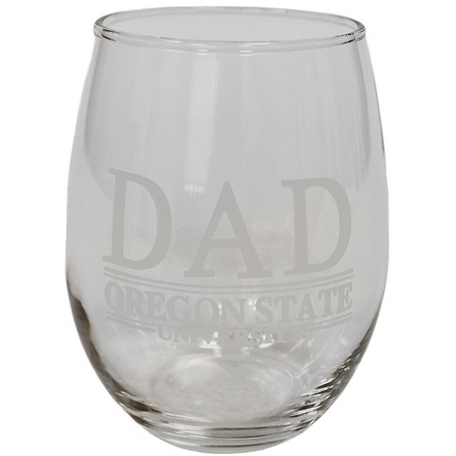 Father's Day Gift Stainless Steel Stemless Wine Glass, Outdoor