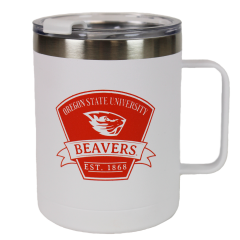 White Oregon State Beavers Camp Mug
