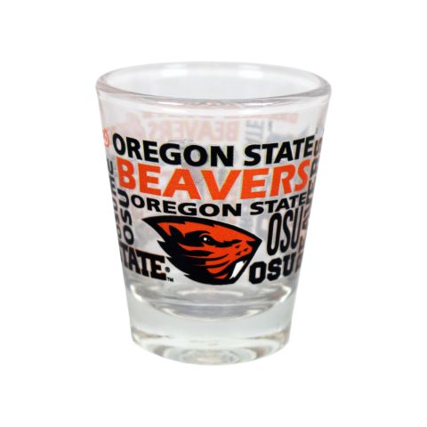 Oregon State Beavers Logo Pattern Shot Glass