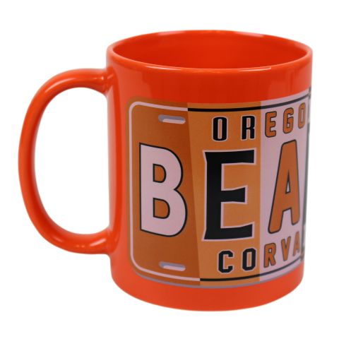 Orange Oregon State License Plate Mug