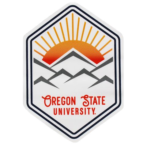 Rugged Sunrise Decal with Oregon State University