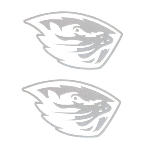 White Beaver Outline Transfer Decals