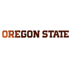 Metallic Block Oregon State Decal