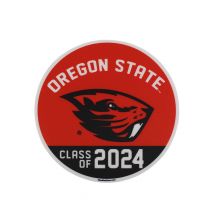 Orange Class of 2024 Small Decal with Beaver