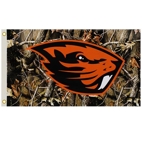 Camo Flag with Beaver