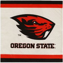 Orange and Black Oregon State Lunch Napkins with Beaver