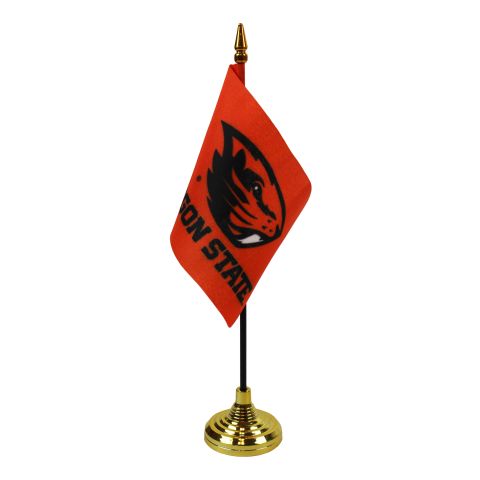 Orange Oregon State Desk Flag