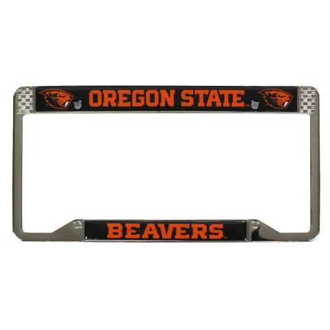 Chrome Beavers License Plate Frame