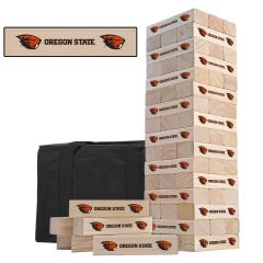 Wooden Tumble Tower Game with Beaver