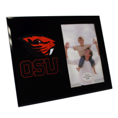 Black Glass Picture Frame with Beaver and OSU