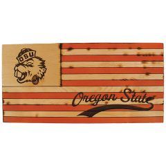 Wooden Oregon State Benny Flag Wall Art