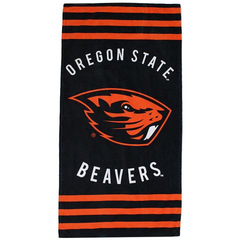 Black and Orange Oregon State Beavers Beach Towel