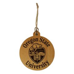 Oregon State University Crest Wood Ornament