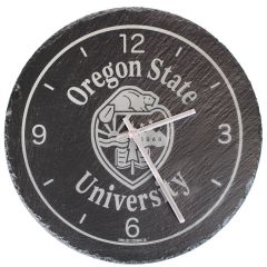 Oregon State University Crest Slate Wall Clock