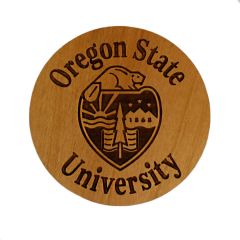 Oregon State University Crest Wood Coaster Set