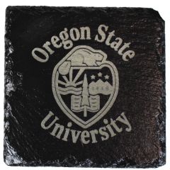 Oregon State University Crest Slate Coaster Set
