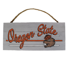 Wooden Oregon State Wall Hanging with Benny