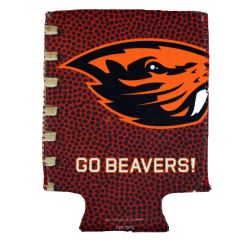Football Coozie Go Beavers with Beaver