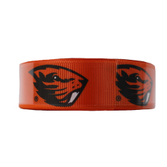 Orange Ribbon Roll with Repeating Beaver