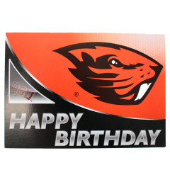 OSU Birthday Card with Beaver