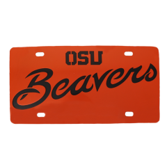 Metal OSU Beavers Blank License Plate