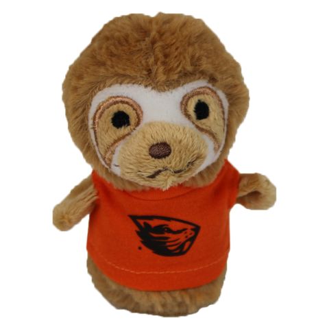 Small Sloth Plushie with Orange Beaver Shirt