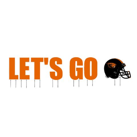 Let's Go Beaver Football Lawn Sign