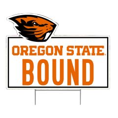 Oregon State Bound Lawn Sign with Beaver