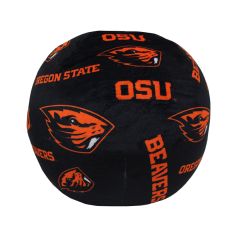 Round Black OSU Cloud Pillow