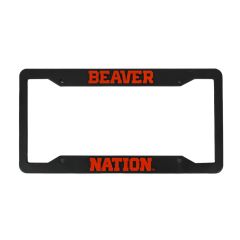 Black Beaver Nation License Plate Frame