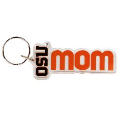 Black and Orange OSU Mom Keychain