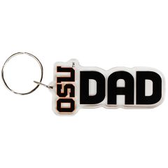 Black OSU Dad Keychain