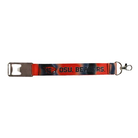 Orange OSU Beavers Bottle Opener Wrist Strap Keychain