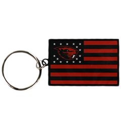 Flag Theme Keychain with Beaver