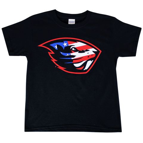 Youth Black Beaver Salute Tee