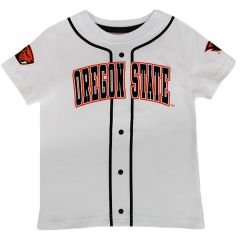 Toddler White Baseball Jersey Tee