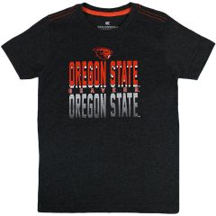 Youth Dark Grey Oregon State Beavers Double Logo Tee
