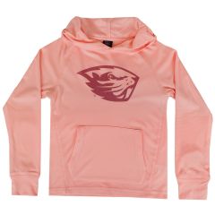 Youth Girls Pink Glitter Beaver Hoodie