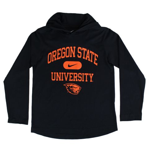 Youth Nike Black Oregon State Hoodie Tee