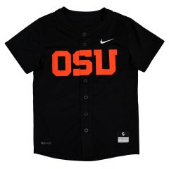 Youth Nike Black Baseball Jersey with Block OSU